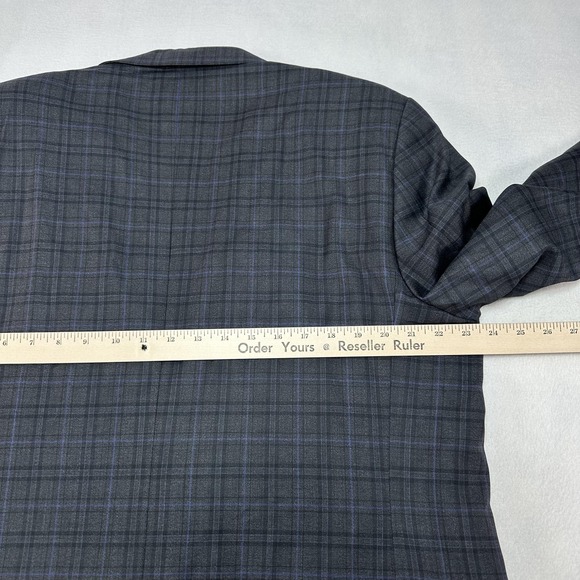 Brooks Brothers Sport Coat Mens 48L Gray Plaid Regent Reda Wool Jacket Overcoat - Picture 9 of 13